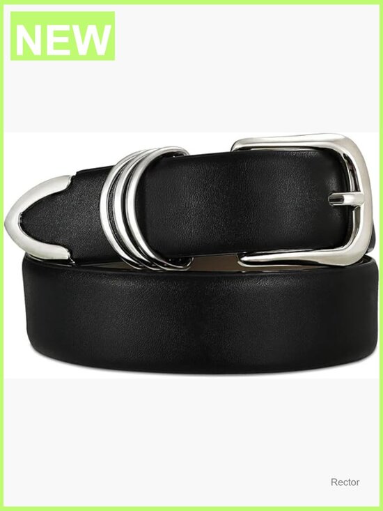 Gold Buckle Faux Leather Waist Belt for Jeans - 1.2\